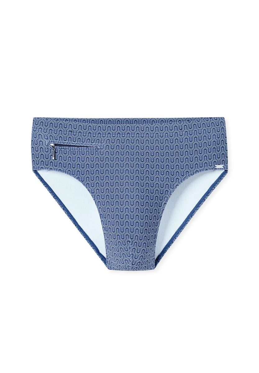 Herren Badeslip mit Print Aqua Emblem
