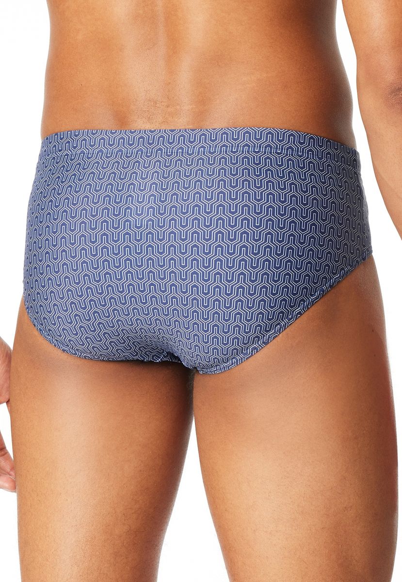 Herren Badeslip mit Print Aqua Emblem
