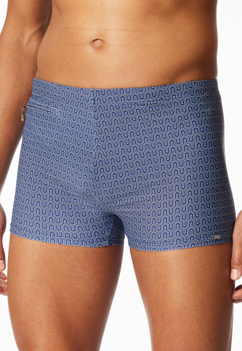 Gestreifte Badehose mit Reißverschlusstasche