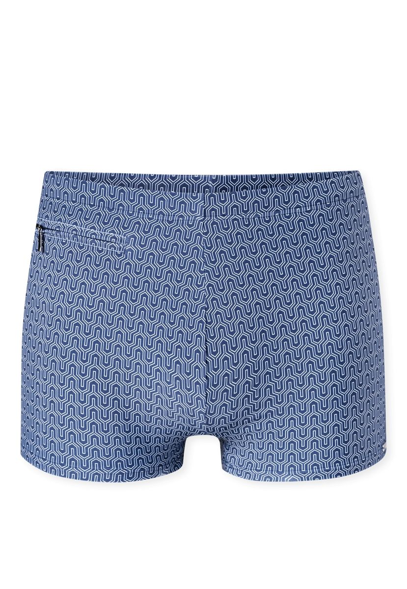 Gestreifte Badehose mit Reißverschlusstasche
