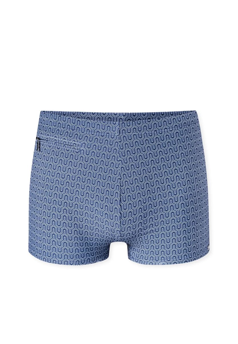 Gestreifte Badehose mit Reißverschlusstasche