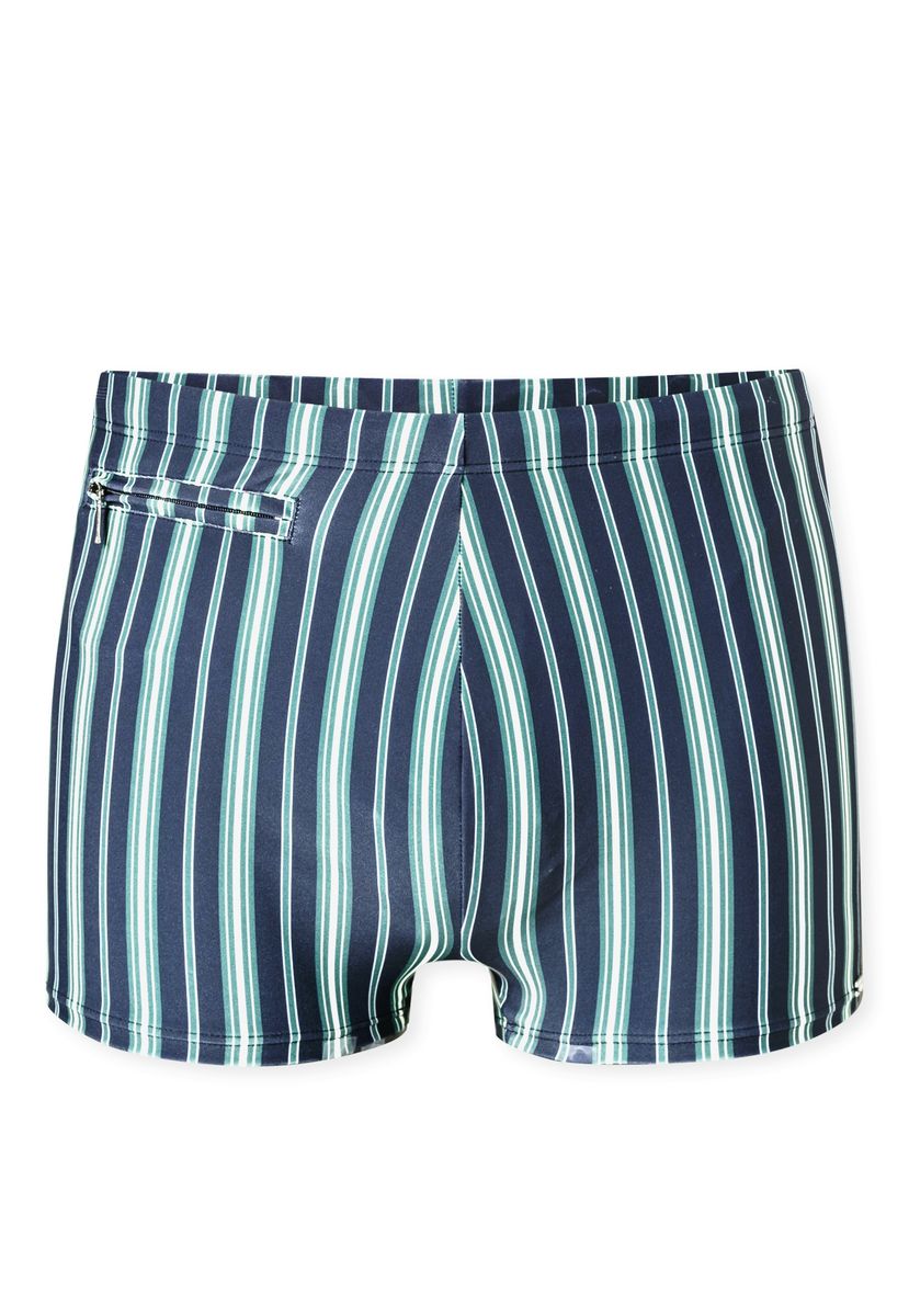 Gestreifte Badehose mit Reißverschlusstasche