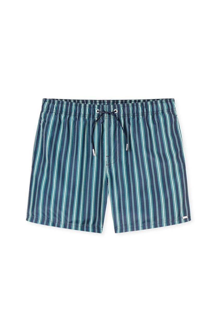 Gestreifte Badeshorts mit Kordelzug