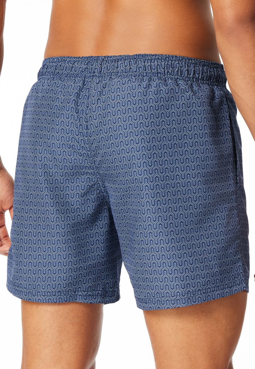 Gestreifte Badeshorts mit Kordelzug