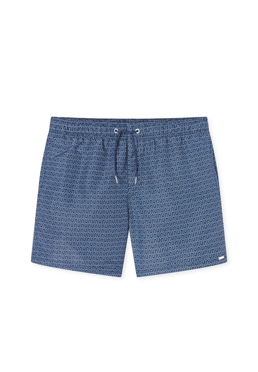 Gestreifte Badeshorts mit Kordelzug