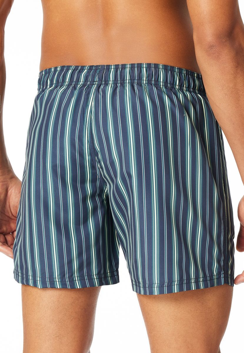 Gestreifte Badeshorts mit Kordelzug