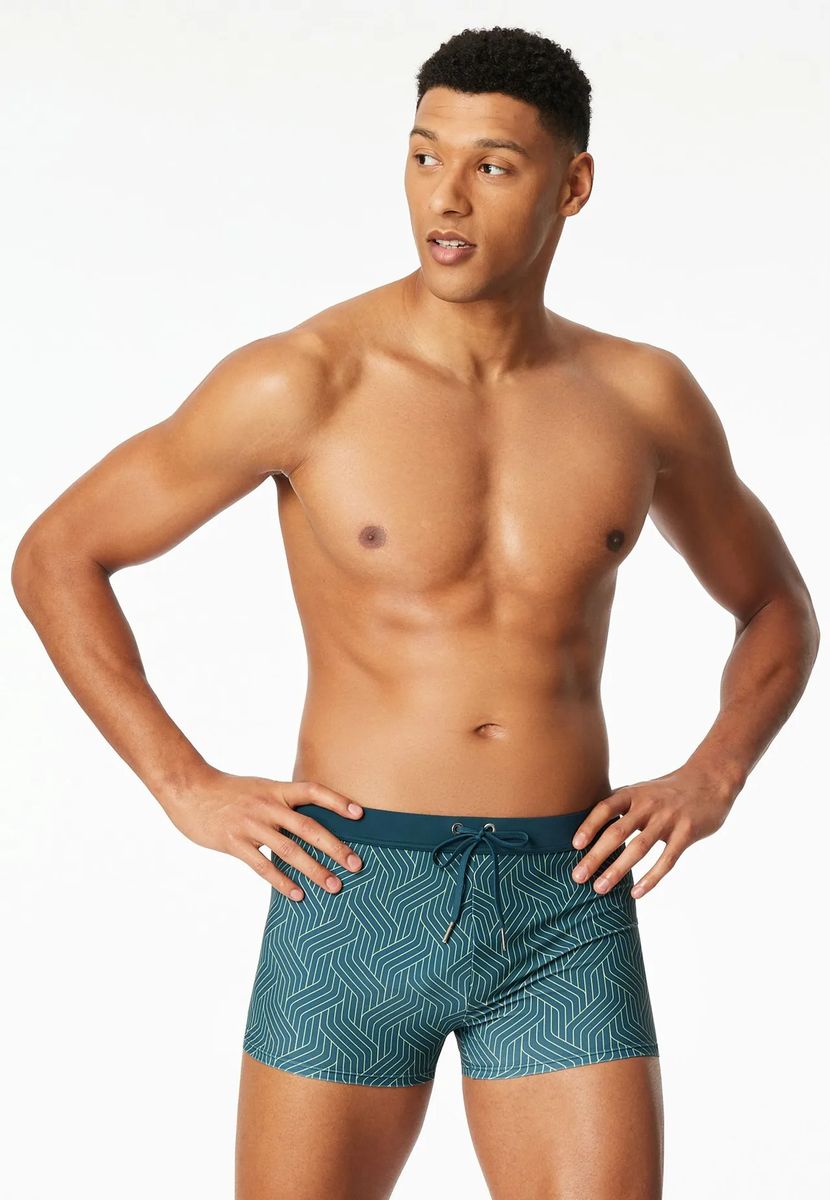 Herren Badehose mit geometrischem Print