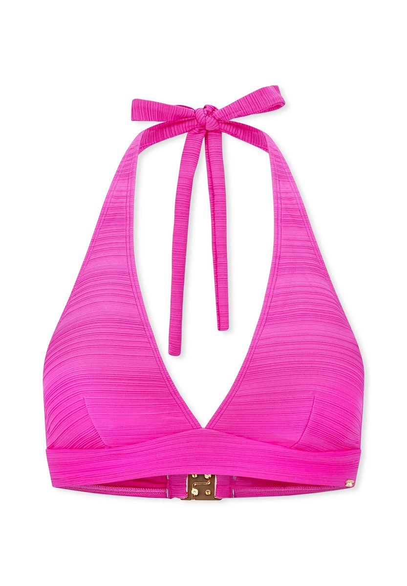 Pinkes Neckholder-Bikini-Oberteil