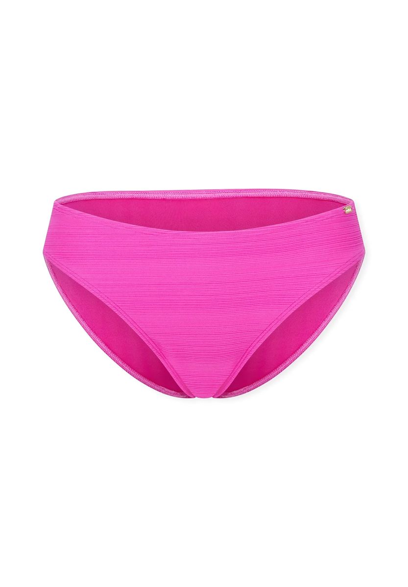 Leuchtend pinke gerippte Bikinihose