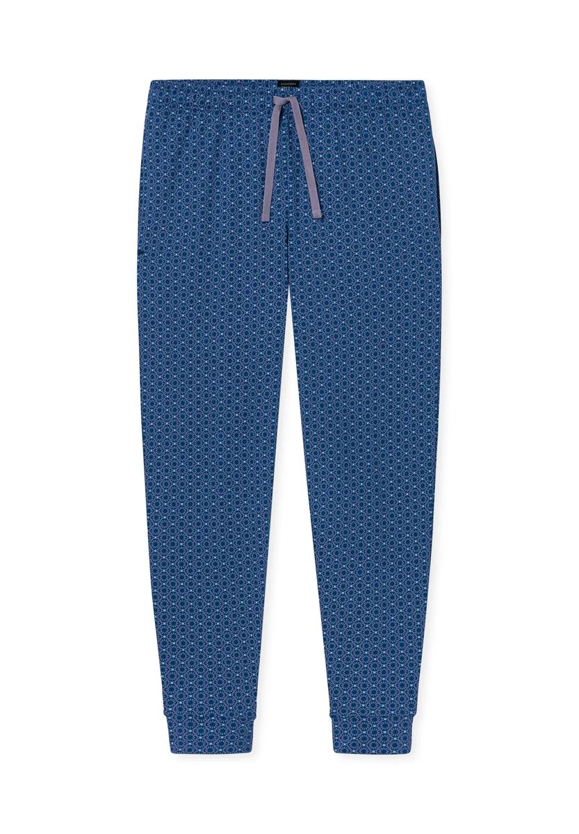 Gemusterte Herren-Loungehose mit Kordelzug