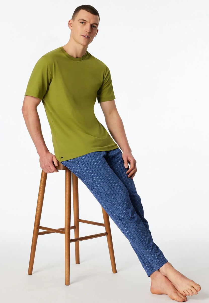 Gemusterte Herren-Loungehose mit Kordelzug