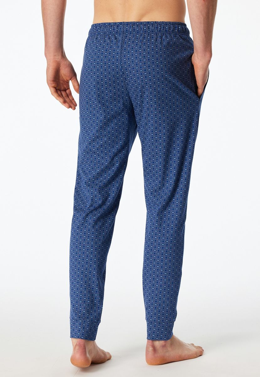 Gemusterte Herren-Loungehose mit Kordelzug