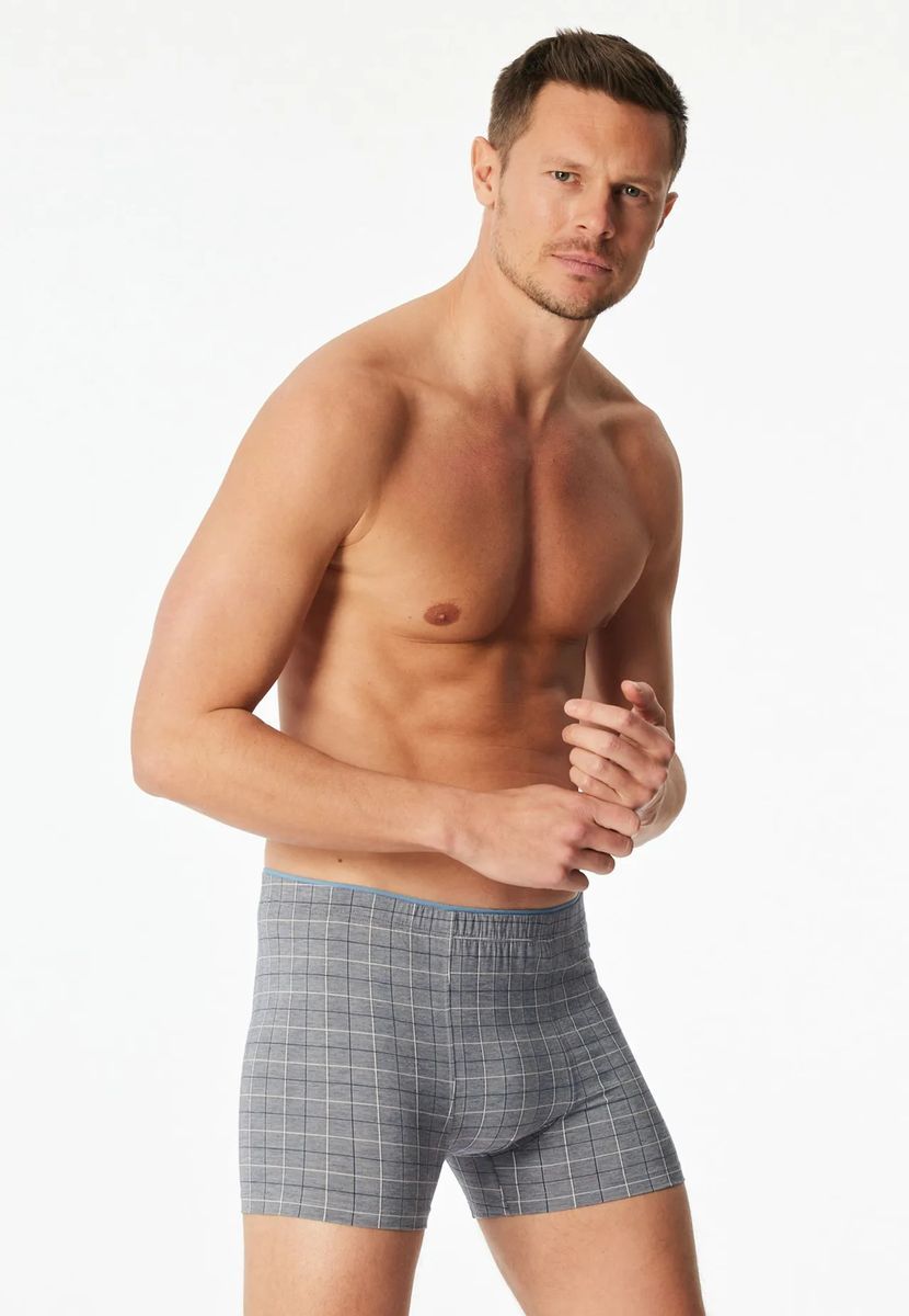 Herren Karierte Baumwoll-Boxershorts