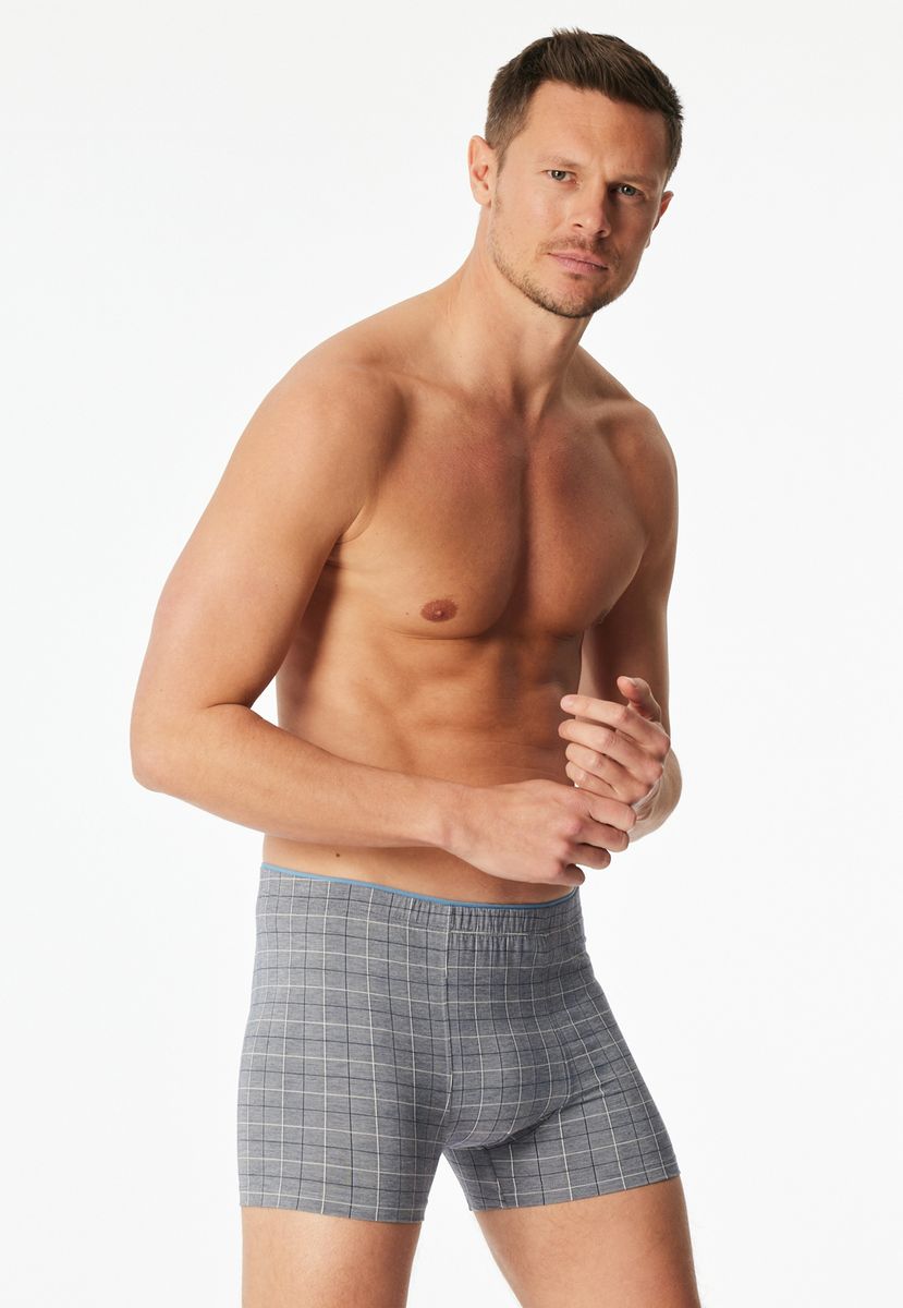 Herren Karierte Baumwoll-Boxershorts