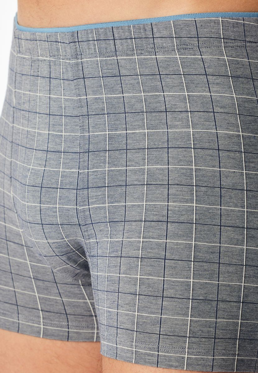 Herren Karierte Baumwoll-Boxershorts