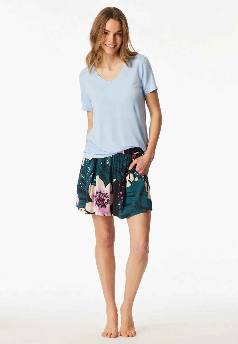 Damen T-Shirt mit V-Ausschnitt, lockere Passform