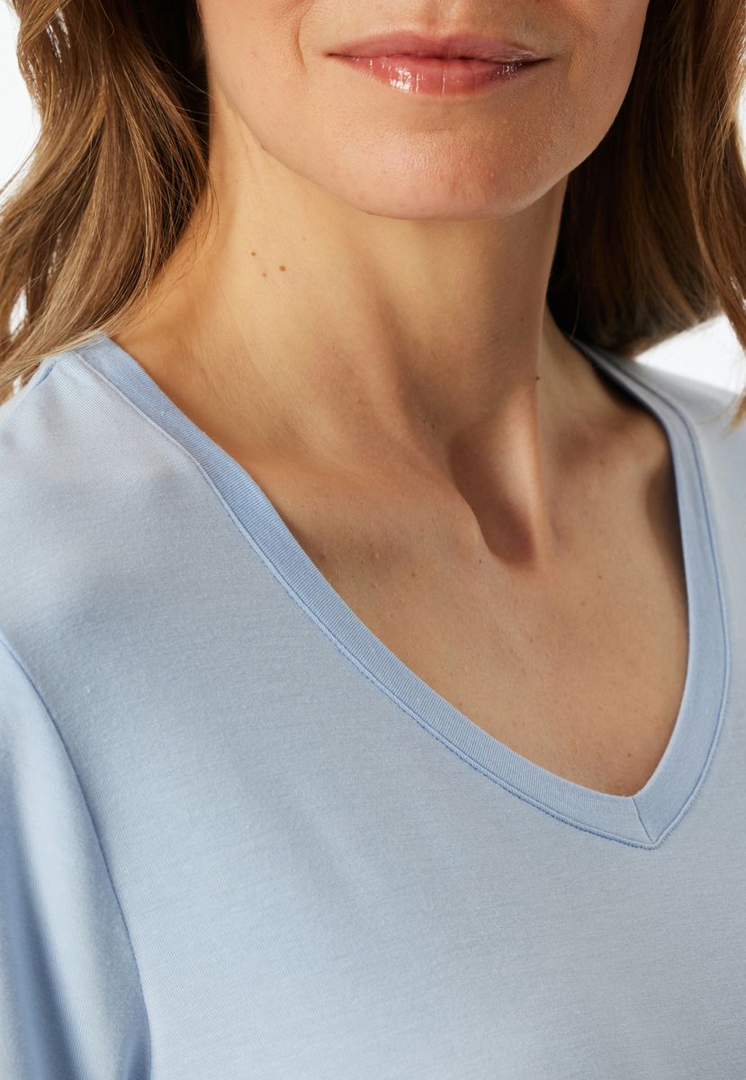 Damen T-Shirt mit V-Ausschnitt, lockere Passform