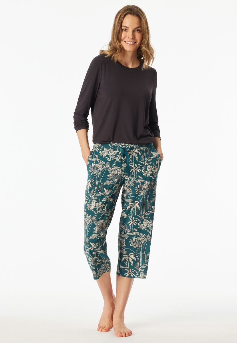 Gemusterte Relaxhose mit lässiger Passform