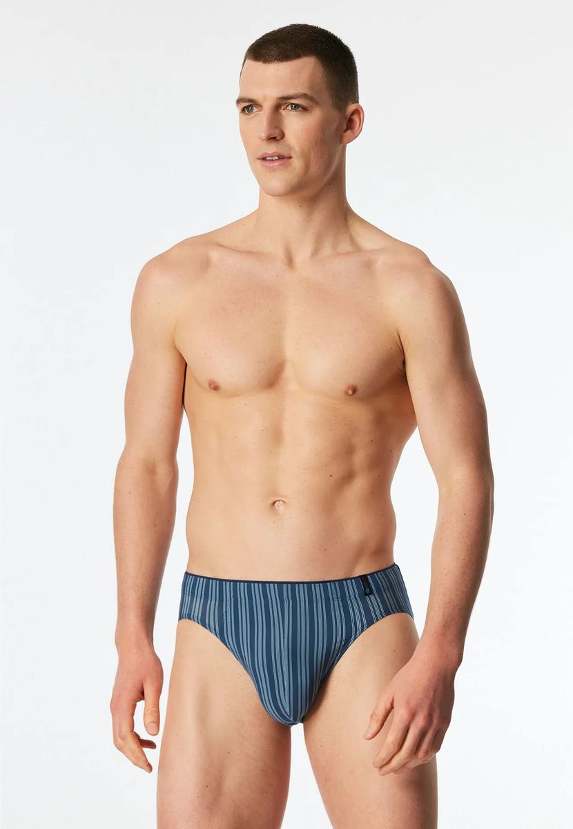 Gestreifte Baumwollslips mit Gummibund