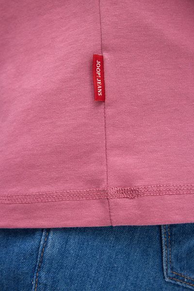 Joop! Jeans Lei Rosa T-Shirt mit Logo-Patch Baumwolle