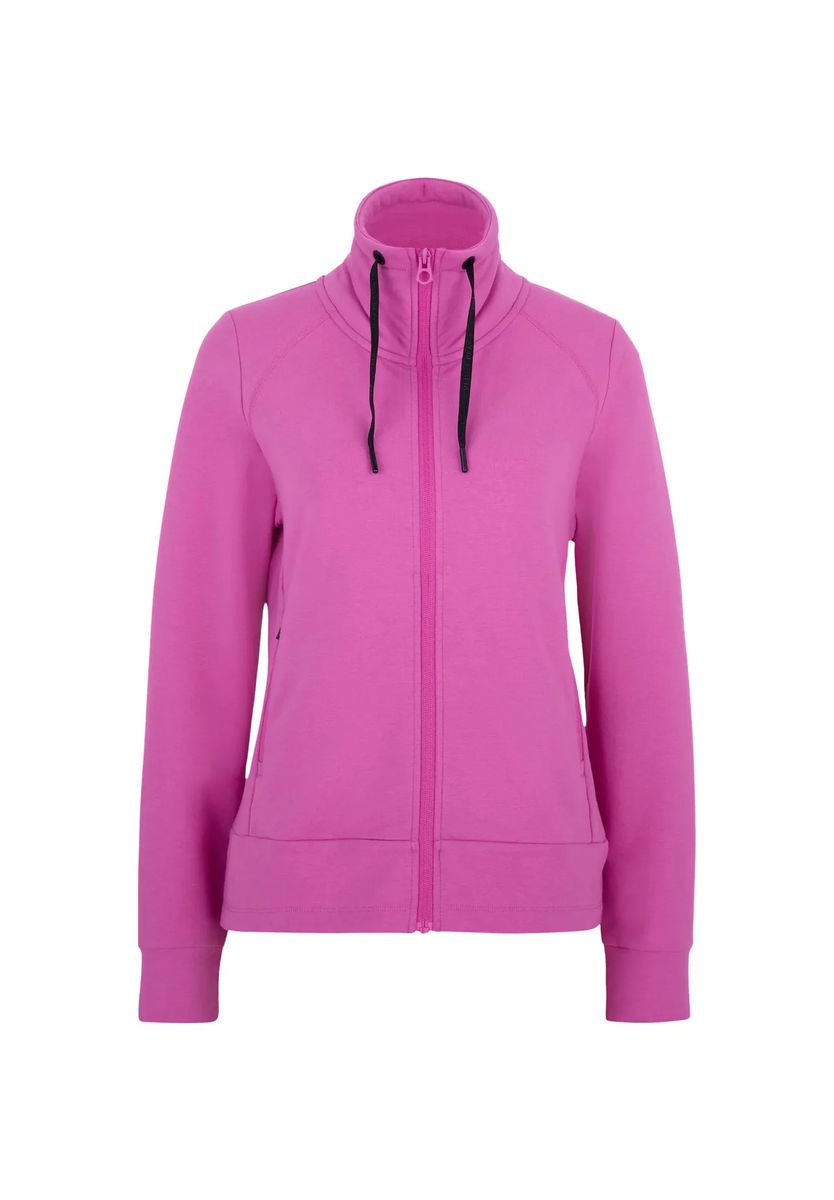 Pinke Activewear Sweatjacke mit Reißverschluss