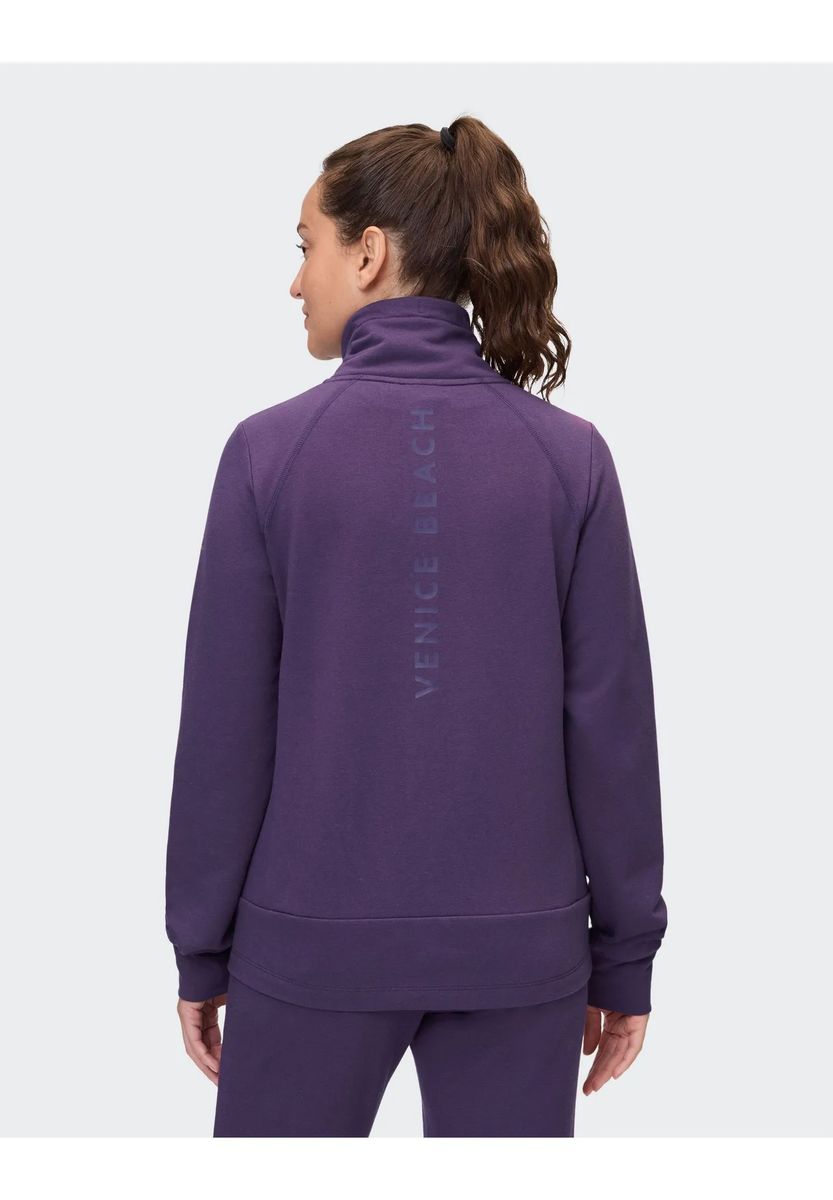 Damen Sport Sweatjacke mit durchgehendem Reißverschluss