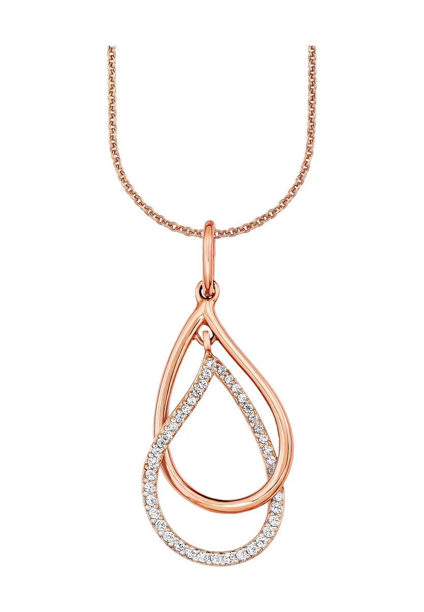 Roségold Tropfen Anhänger Halskette