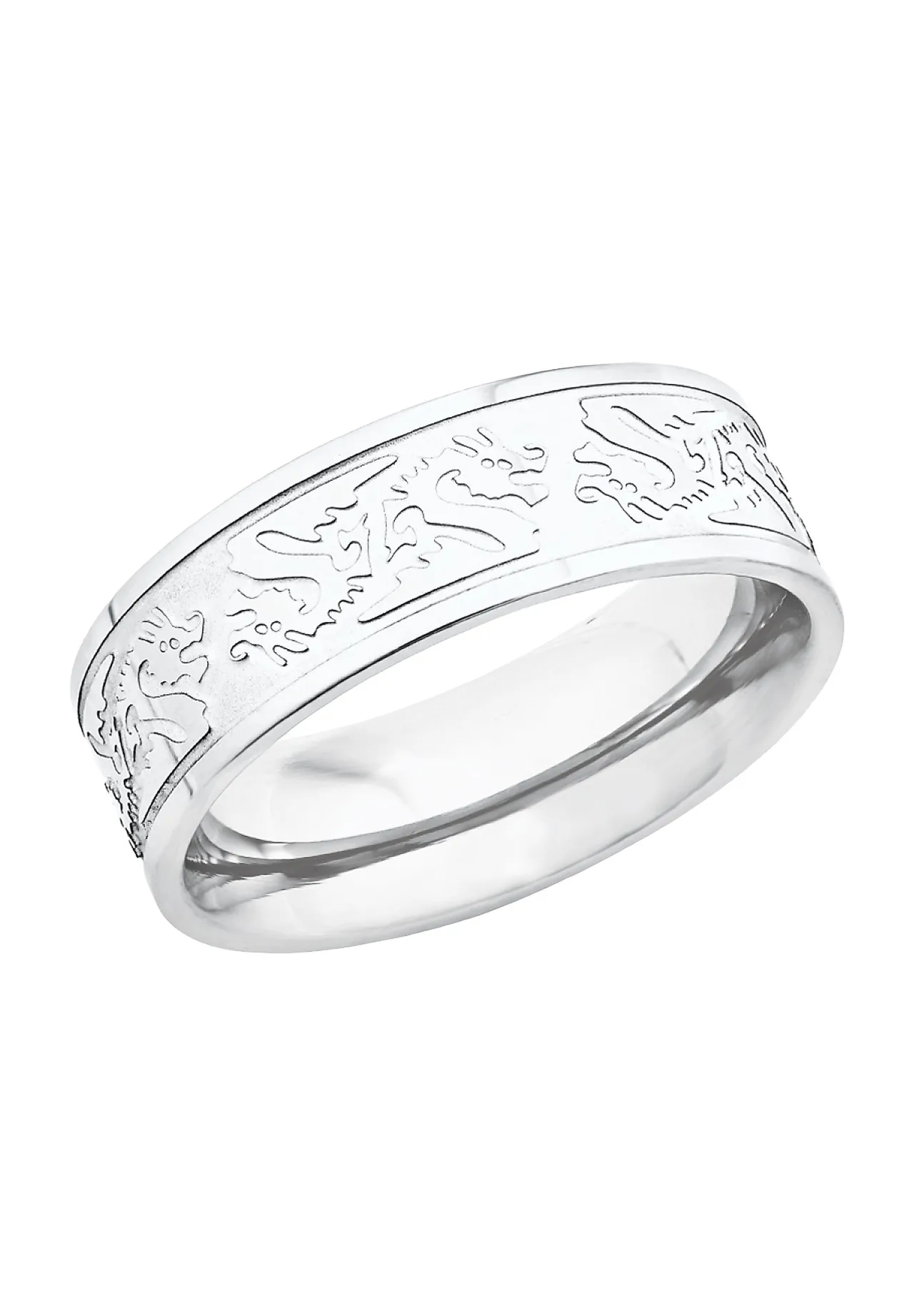 Herrenring Edelstahl mit Drachenmuster