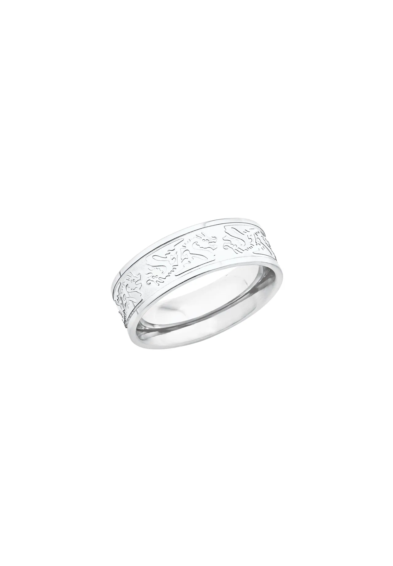 Herrenring Edelstahl mit Drachenmuster