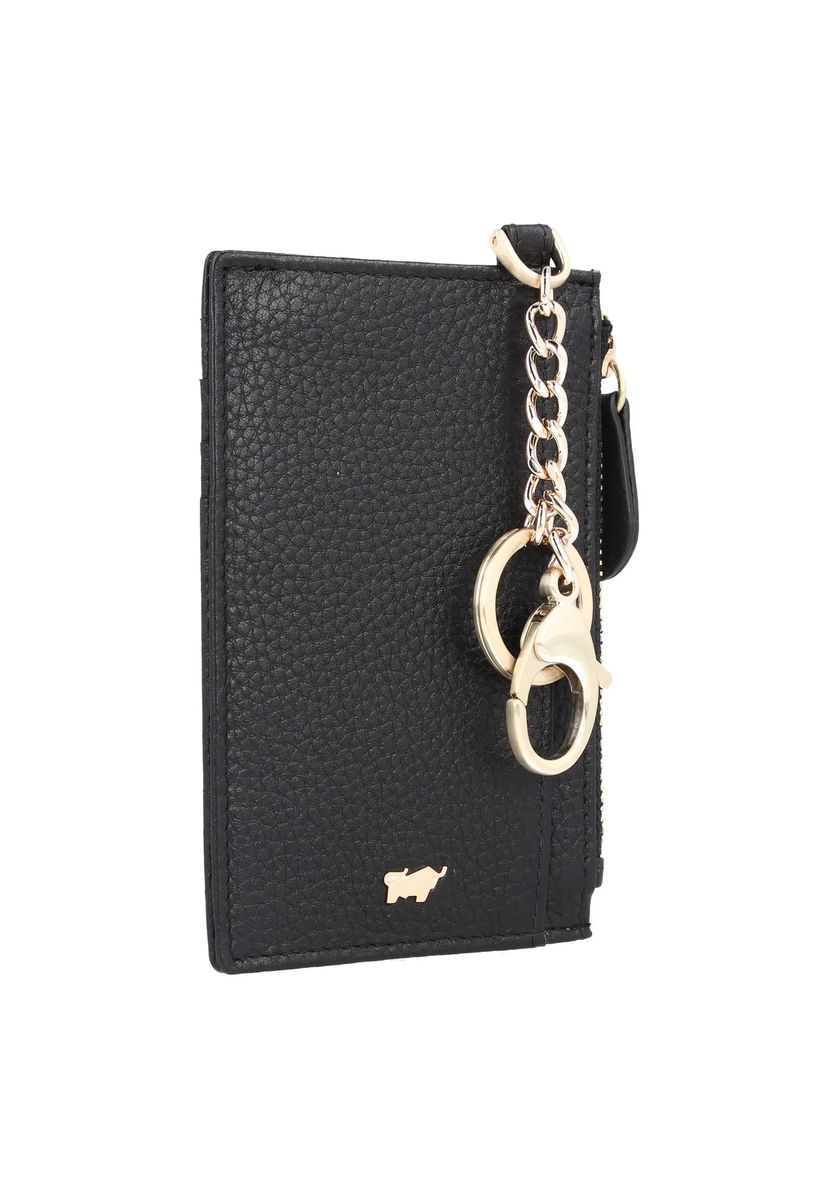 BRAUN BÜFFEL Schlüsseletui, Leder, Kreditkartenfächer, Emblem, für Damen, schwarz