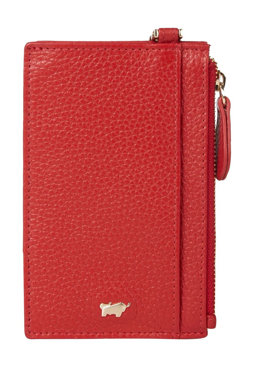 BRAUN BÜFFEL Schlüsseletui, Leder, Kreditkartenfächer, Emblem, für Damen, rot