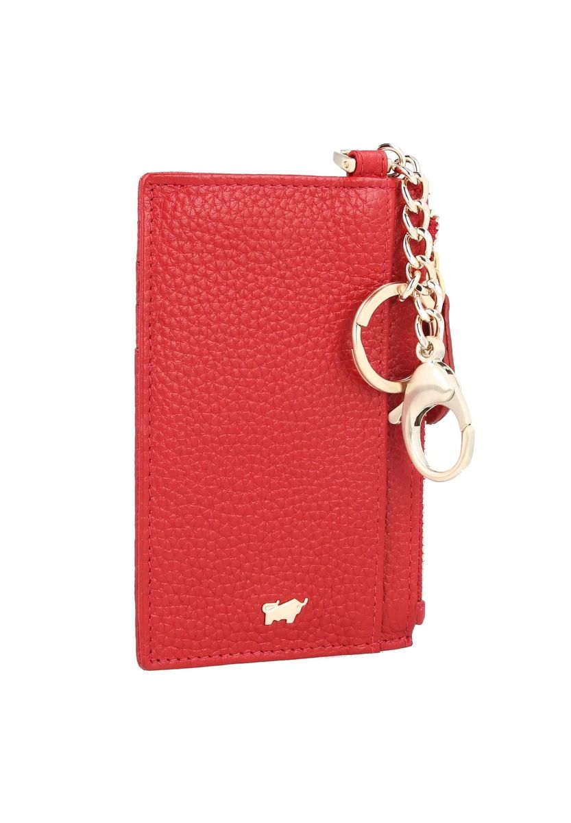 BRAUN BÜFFEL Schlüsseletui, Leder, Kreditkartenfächer, Emblem, für Damen, rot