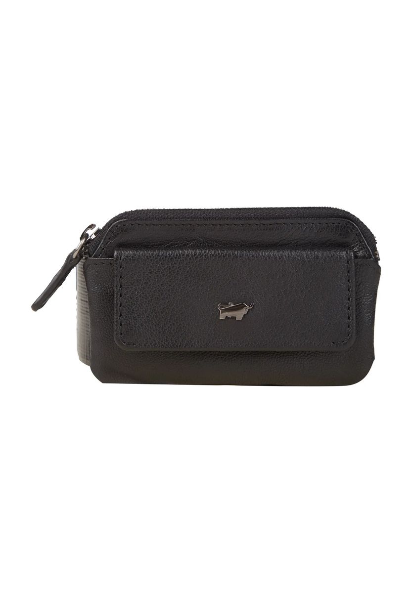 BRAUN BÜFFEL Schlüsseletui, Leder, Emblem, uni, für Damen, schwarz