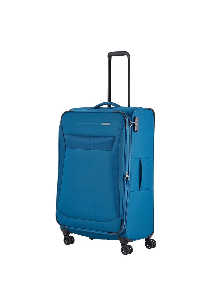 Türkisfarbener, erweiterbarer Weichgepäck-Trolley