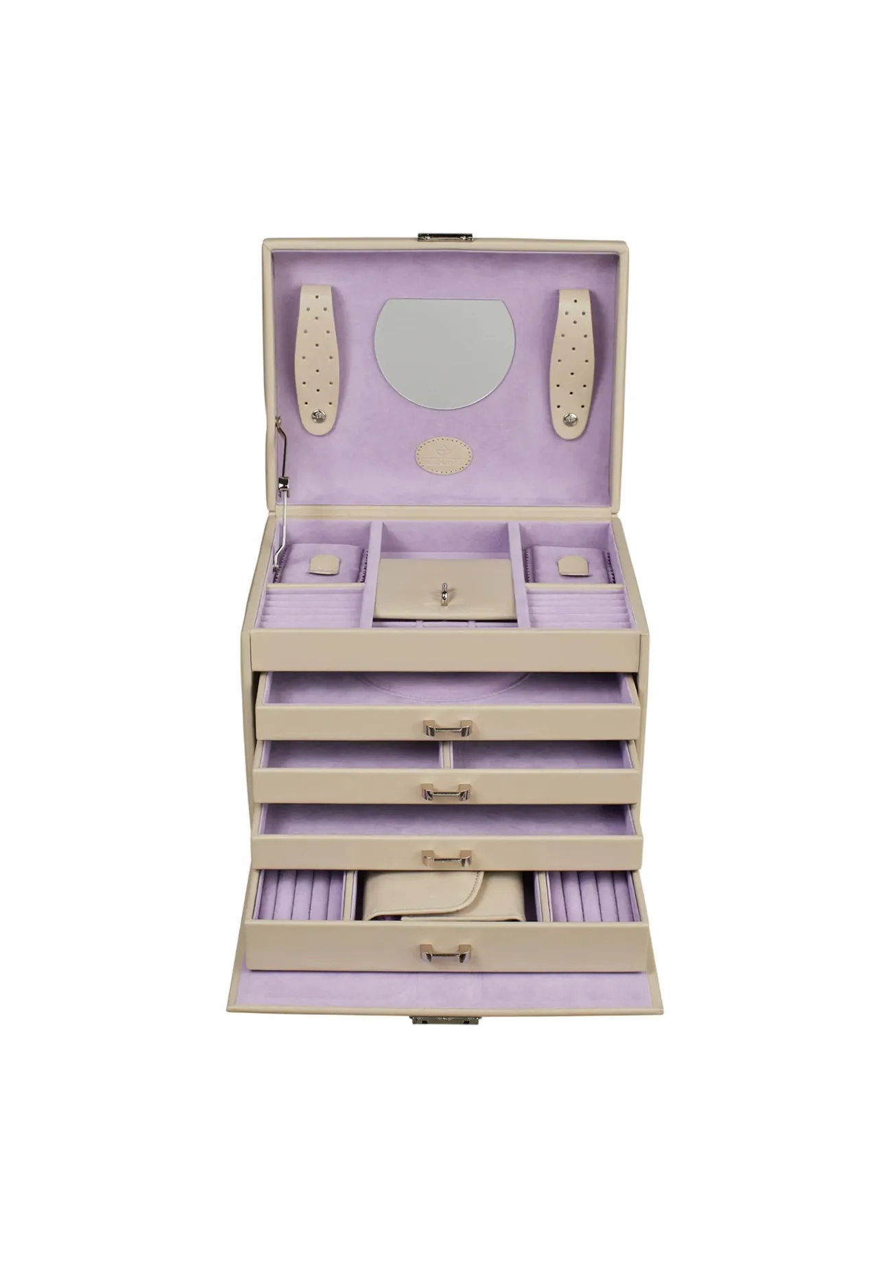 Elegante beige Schmuckaufbewahrungsbox