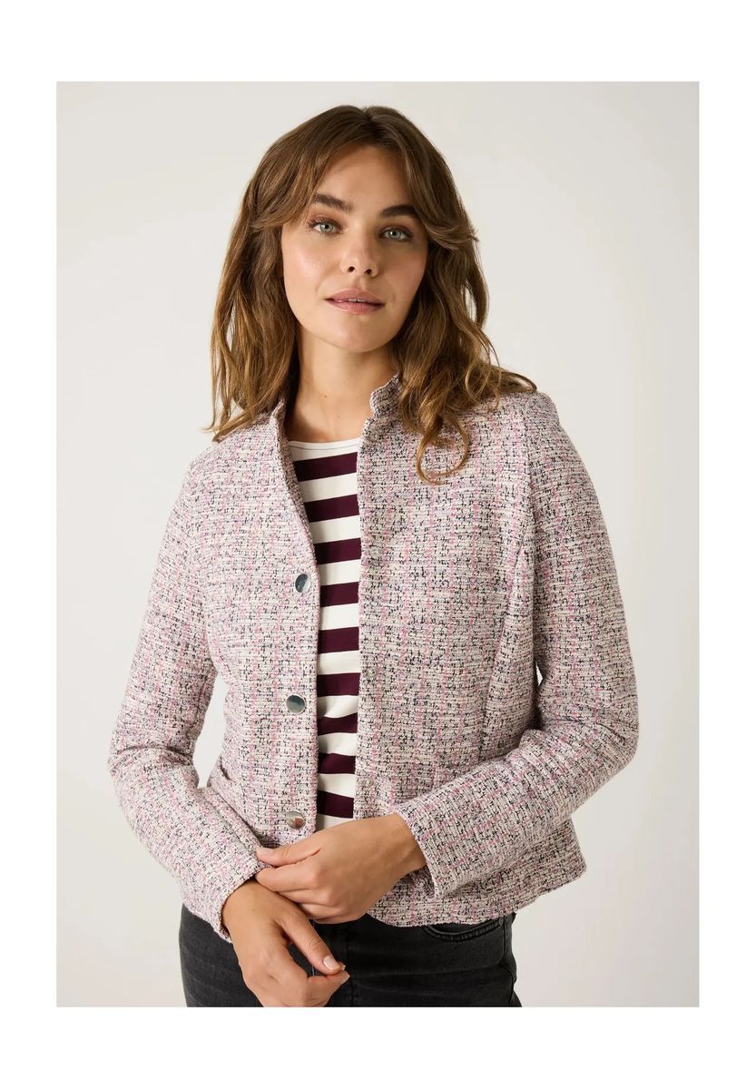 Eleganter Tweed-Blazer mit Stehkragen