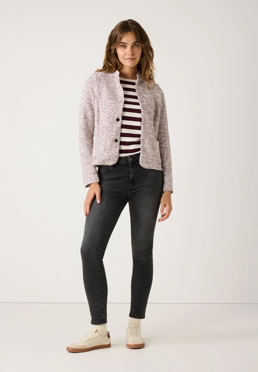 Eleganter Tweed-Blazer mit Stehkragen