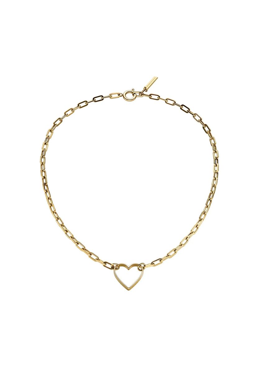 LIEBESKIND Ankerkette mit Anhänger Edelstahl 45 cm, edelstahl ip gold