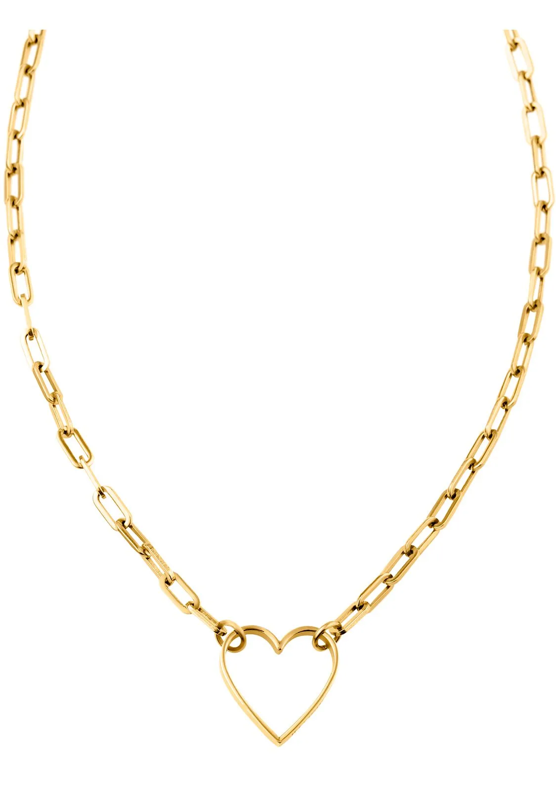 LIEBESKIND Ankerkette mit Anhänger Edelstahl 45 cm, edelstahl ip gold