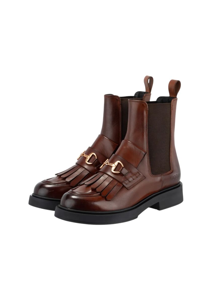 Braune Chelsea-Stiefeletten aus Leder