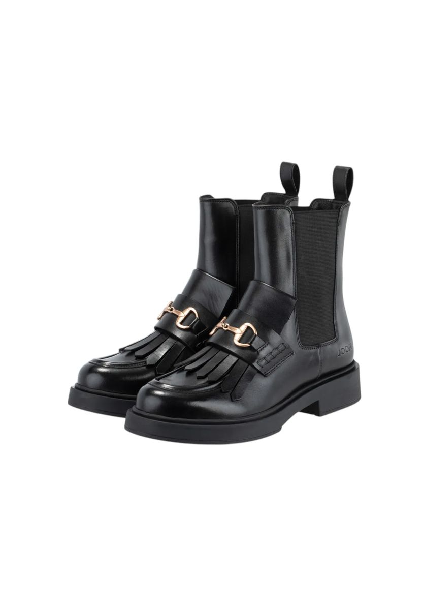 Leder-Chelsea-Stiefel mit Quastendetail