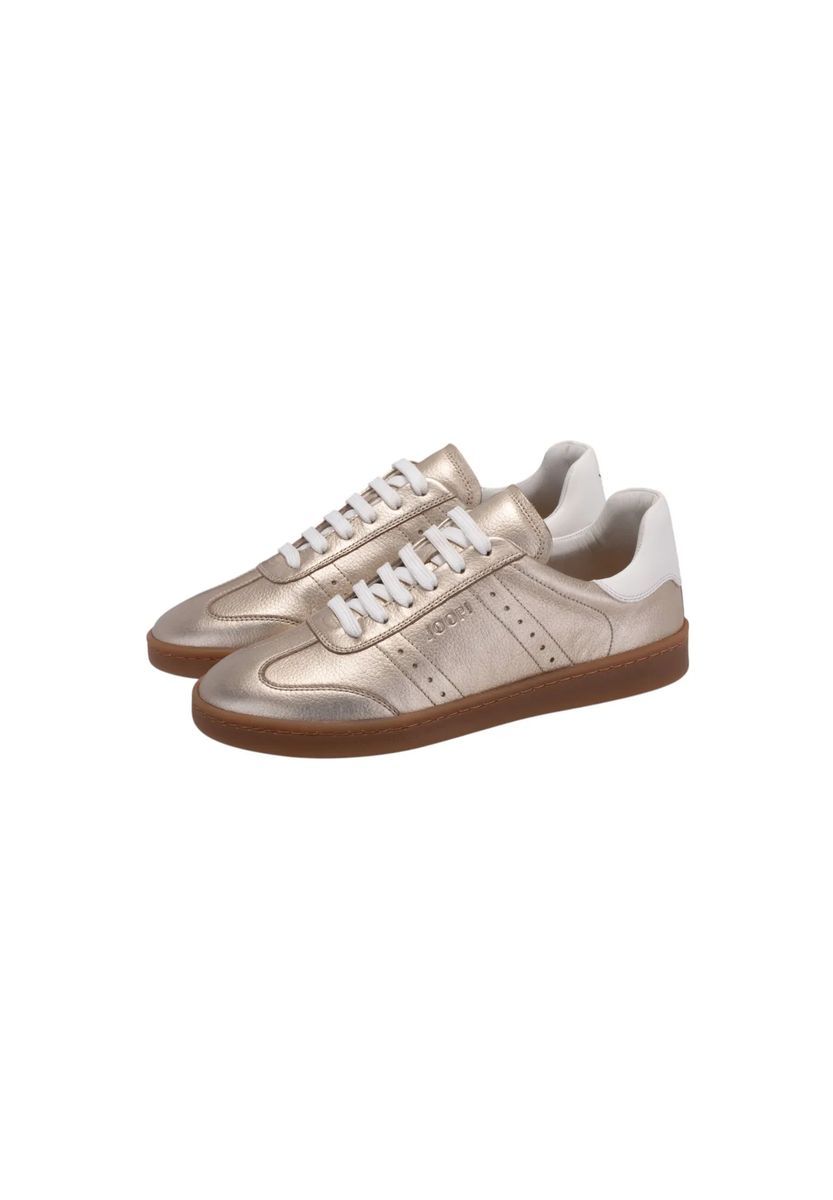 Metallic Leder Low-Top Sneaker