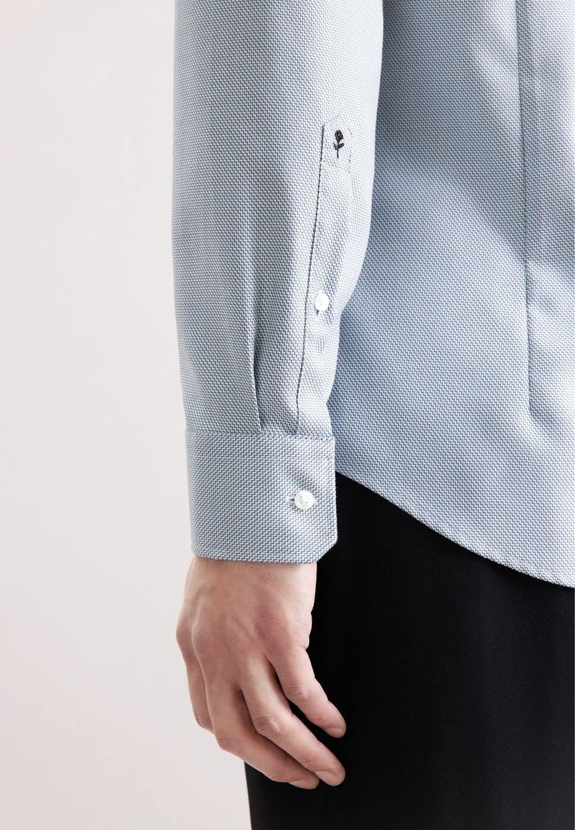 Slim-Fit Langarm Business Hemd