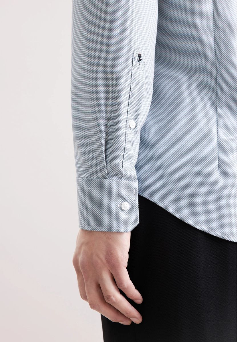 Slim-Fit Langarm Business Hemd