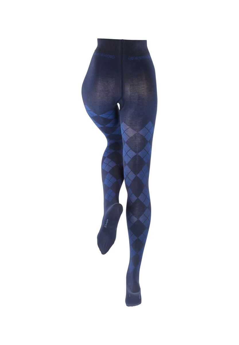 Blickdichte Strumpfhose mit Argyle-Muster