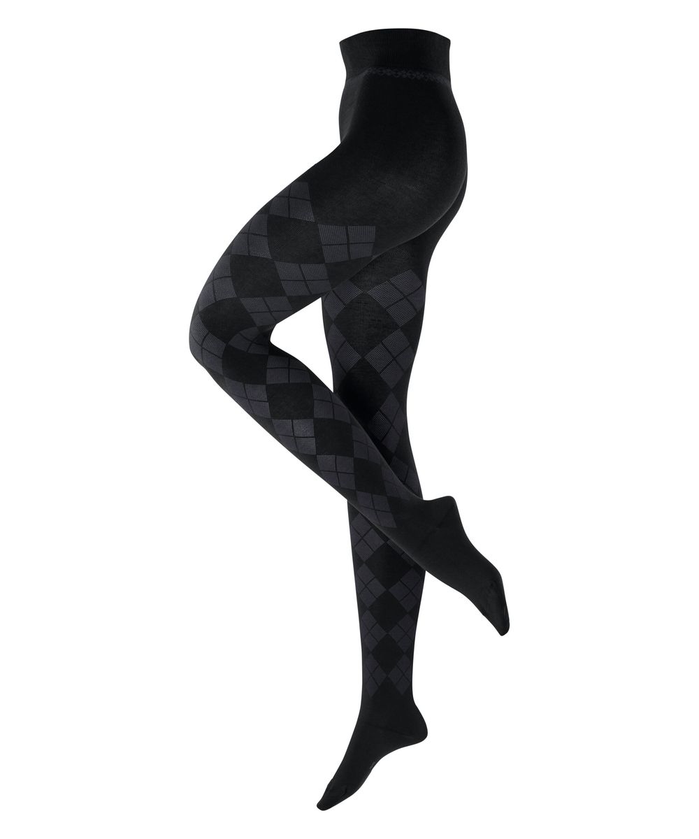 Blickdichte Strumpfhose mit Argyle-Muster