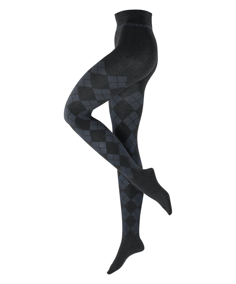 Blickdichte Strumpfhose mit Argyle-Muster