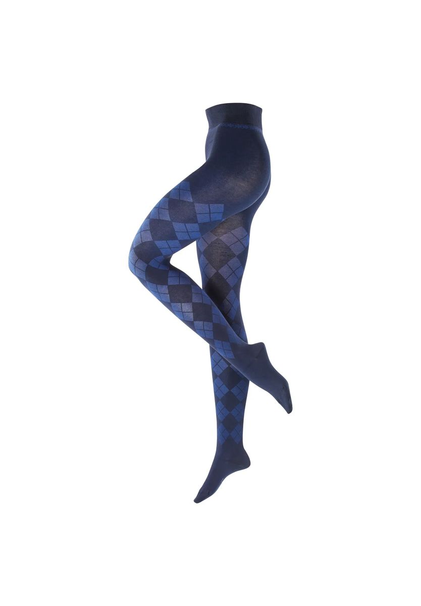Blickdichte Strumpfhose mit Argyle-Muster