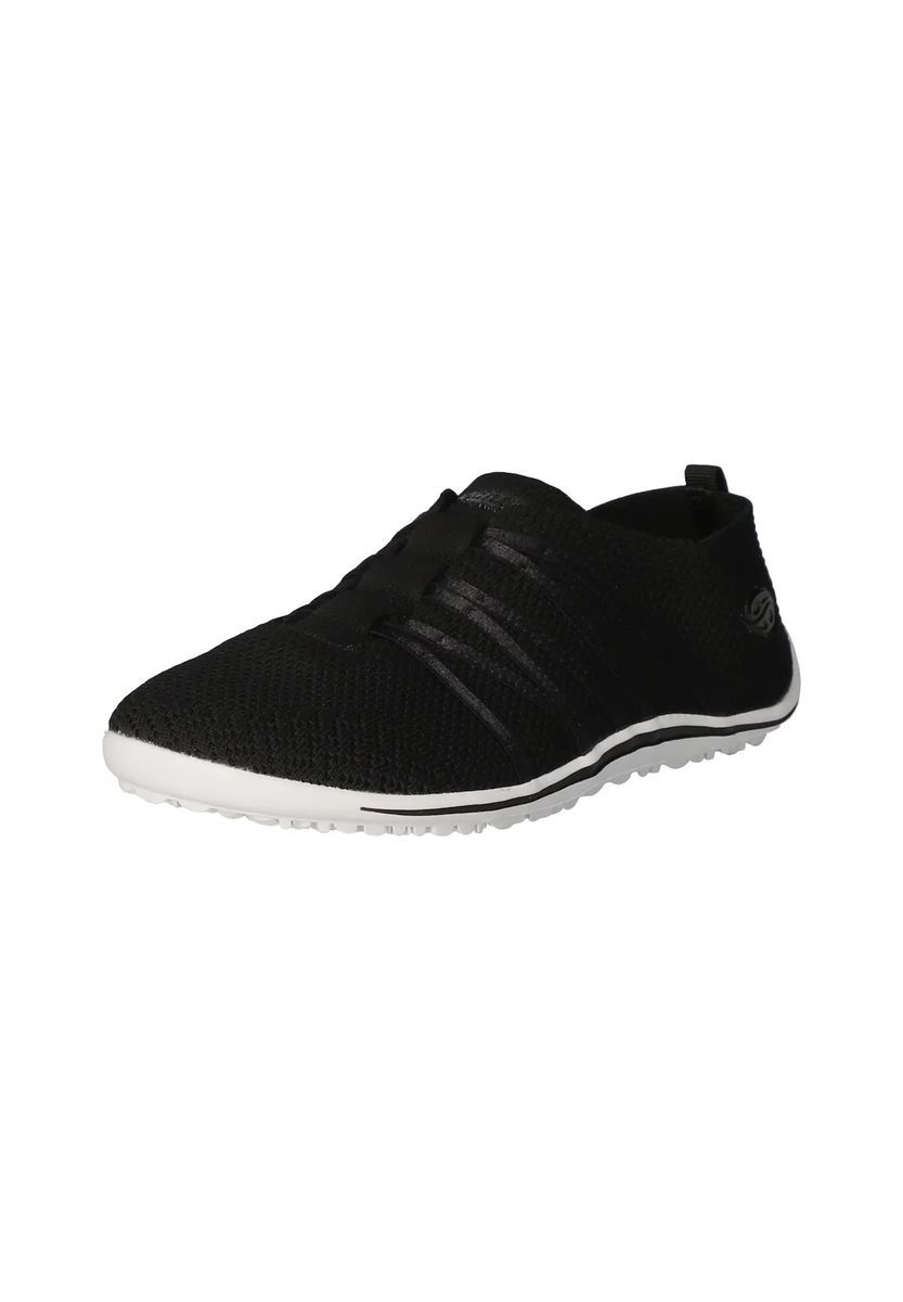Schwarzer Strick-Slip-On-Sneaker