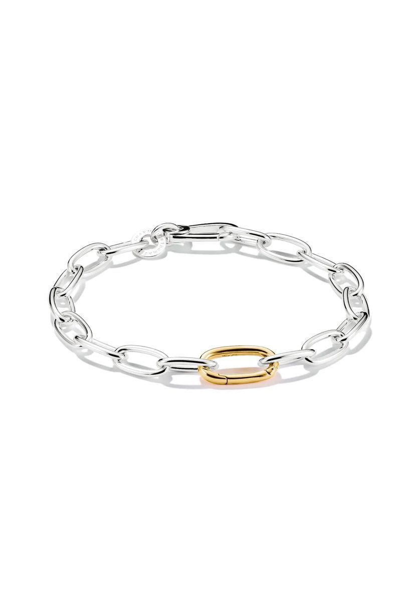Bicolor Charm-Armband mit Verbindungsglied